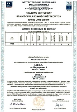 вставка 35/35 M Lob Ares одноключевая система