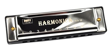 Harmonijka ustna Bluesowa DIATONICZNA C srebrna