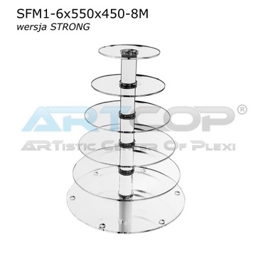 6-ти ярусная форма из оргстекла для маффинов и капкейков.