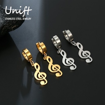Złoty Unift Music Symbol klucz wiolinowy uwaga zwi