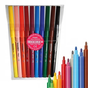 Pisaki Flamastry Fibracolor Colorito 10 Kolorów