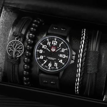 4 шт./компл., модный мужской спортивный календарь с кварцевым календарем и