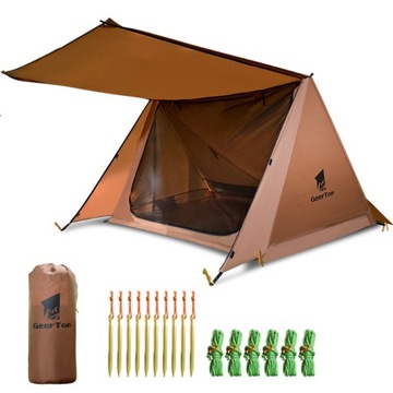 Outdoor 2-Person Dual-Layer Camping Tent Beach