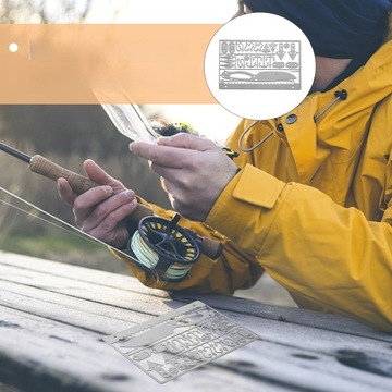 КАРТА ВЫЖИВАНИЯ С МУЛЬТИ ИНСТРУМЕНТОМ 2 ШТ. НЕРЖАВЕЮЩАЯ СТАЛЬ