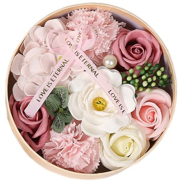Flowerbox Pudełko Kwiaty Mydlane Róże Dzień Matki