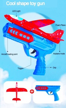 НАБОР ПУСКОВОГО ПИСТОЛЕТА СО СВЕТОДИОДНОЙ ПЕНОЙ ПОДАРОК ​​ДЛЯ САМОЛЕТА
