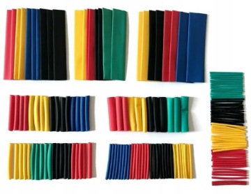 KOSZULKI TERMOKURCZLIWE TERMOKURCZE RURKI DUŻY ZESTAW RUR KOSZULEK 164szt