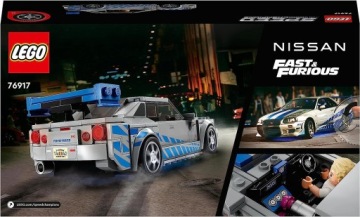 МОДЕЛЬ LEGO FAST&FURIOUS NISSAN SKYLINE GT-R R34 ОТЛИЧНЫЙ ПОДАРОК ​​+ МИНИФИГУРА