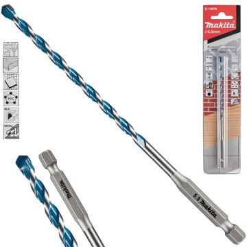 Wiertło uniwersalne do metalu betonu drewna 5,5 x 150 mm 1/4
