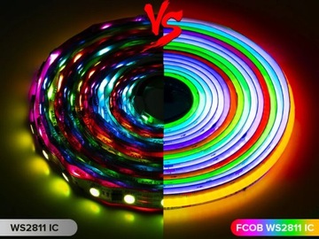 Цифровая светодиодная лента 5 м COB RGB Pixel WS2811 Приложение Музыка Пульт дистанционного управления Источник питания