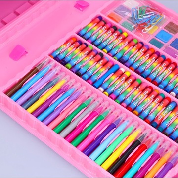 НАБОР ДЛЯ КРАСКИ, рисования, художественный, чемодан, 208 шт. маркеры, мелки