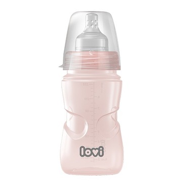 LOVI Butelka Trends 250 ml Pink ze smoczkiem 3m+