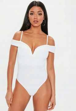 MISSGUIDED BIAŁE BODY RAMIĄCZKA 34