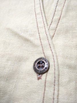 Белая льняная куртка-рубашка для оленя, 44 дырочки