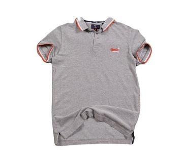 SUPERDRY JAPAN _ KOSZULKA POLO _ S _ MEN _ 100% BAWEŁNA