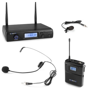 BODYPACK UHF-гарнитура с микрофоном + станция Vonyx