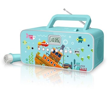 Radio MUSE dla DZIECI + mikrofon 30W CD/MP3/USB