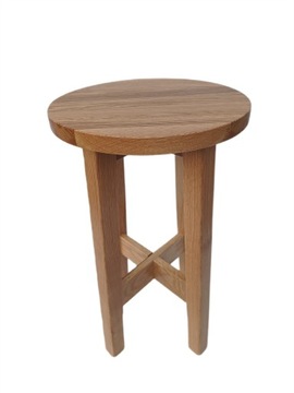 Taboret drewniany DĄB 60cm-hoker dębowy OLEJOWANY