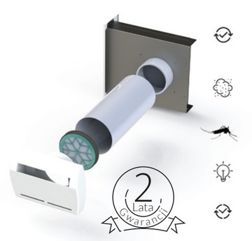 Антисмоговый фильтр диаметром 125 мм для настенных вентиляционных отверстий.