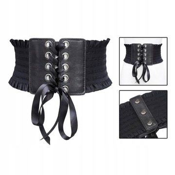 Moda Skórzany Steampunk Underbust Pas