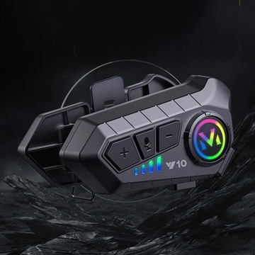 SŁUCHAWKI DO KASKU MOTOCYKLOWEGO BLUETOOTH 5.3 DWUSTRONNE STEREO HIFI IPX6