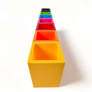 Sorter na kredki 10 kol organizer na biurko MONTESSORI upominek dla dziecka