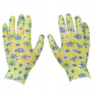 ПЕРЧАТКИ САДОВЫЕ ПЕРЧАТКИ С ЦВЕТАМИ РАЗМЕР М 1 ПАРА
