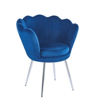 Krzesło Muszelka FR1-FX Fotel velvet (niebieski)