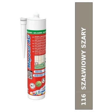 Silikon MAPEI Mapesil AC-SC 116 SZAŁWIOWY SZARY