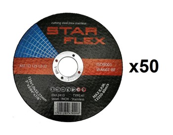 Tarcza tnąca Star Flex T41-125-1,0 WA60T-BF-INOX 50 sztuk