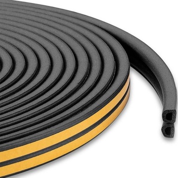 SAMOPRZYLEPNA WYCISZAJĄCA USZCZELKA USZCZELNIENIE DO DRZWI OKIEN TYP D 6M