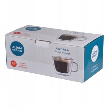 ТЕРМАЛЬНЫЕ СТАКАНЫ С ДВОЙНЫМИ СТЕНКАМИ 420 МЛ 2 ШТ.