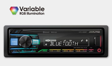 АВТОМОБИЛЬНОЕ РАДИО ALPINE UTE-200BT/BT/FLAC/USB/МНОГОЦВЕТНОЕ/AUX