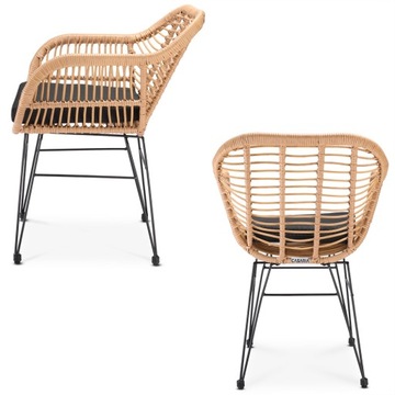 Casaria 2 плетеных кресла Bali Polyrattan