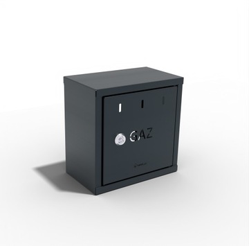 Шкаф, газбокс 60х60х25 Стандарт Спинка Антрацит