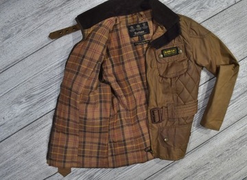 Barbour International Tartan Biker Wax Damska / 36