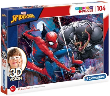 Puzzle Marvel Spiderman 104 el. - 3D Vision