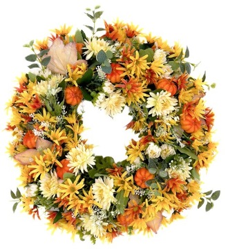 WIANEK KWIATOWY DEKORACYJNY OZDOBNY Z DYNIAMI 40cm