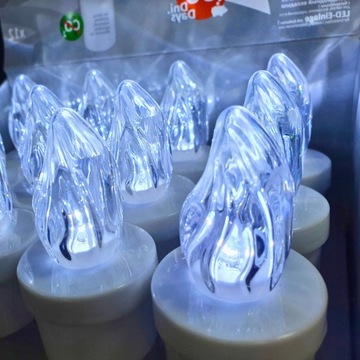 LEDOWE Znicze ELEKTRYCZNE Na Cmentarz 90 DNI 12szt KOCHANEMU TACIE MAMIE