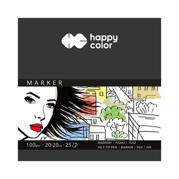 Blok do markerów Happy Color 20 x 20 cm 100 g 25 ark