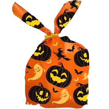 TORBA halloween SŁODYCZE nietoperz DYNIA duchy