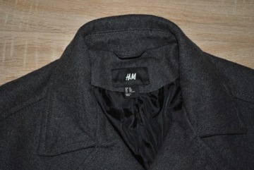 H&M wełniany płaszcz dwurzędowy r. 48 M BDB