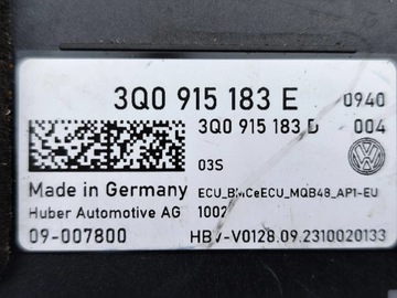 VW E-UP ŘÍZENÍ MODUL NABÍJENÍ AKUMULÁTORU 3Q0915183E