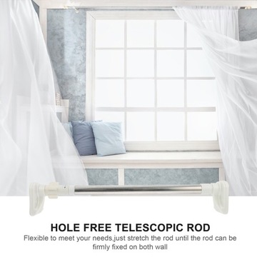 Телескопическая карнизная штанга для одежды, пружина