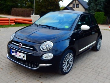 Fiat 500 II Seria 4 1.2 69KM 2016 Fiat 500 1.2 Lounge polift szklany dach partronik bezwypadkowy