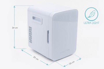 LODÓWKA BIUROWA 10L 12V Z FUNKCJĄ GRZANIA DO 50-65°C BIAŁA