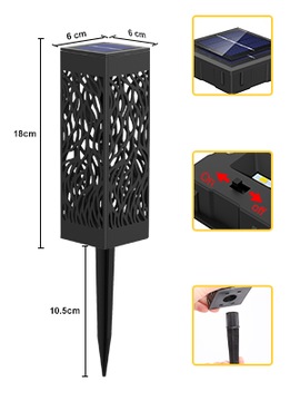 НАБОР СОЛНЕЧНЫХ ЛАМП ИЗ 20 ДЕКОРАТИВНЫХ СВЕТОДИОДНЫХ ЛАМП с приводным столбом