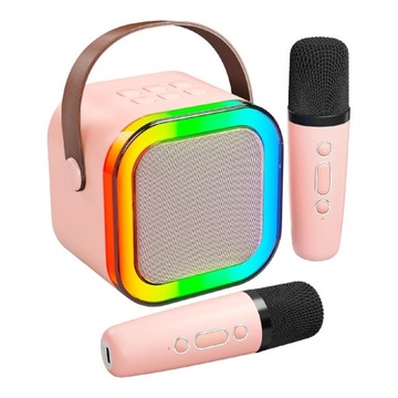 Bezprzewodowa przenośna mini maszyna do karaoke Bluetooth z 2 mikrofonami