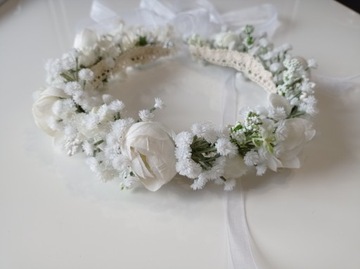 Венок оттенки причастия белого