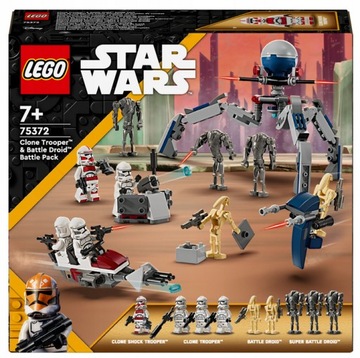 LEGO StarWars - Pakiet bojowy Clone Trooper i Battle Droid 215 + BONUS